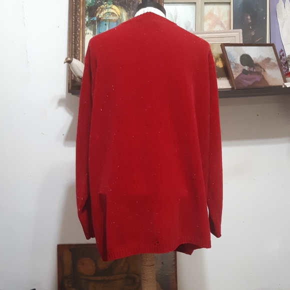 Womens Red knit Sweater Plus A LITTLE EXTRA SPICE - Picture 9 of 11